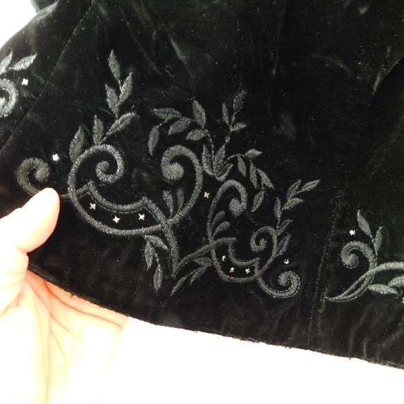 Vintage Scott McClintock Black Velvet Top Formal Sleeveless Embroidered NOS Y2K - Picture 3 of 14